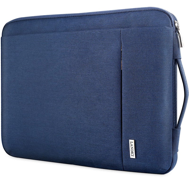 LANDICI 360Â° Protective Laptop Sleeve 15.6 Inch for MacBook Pro 16 M2/M1,MacBook Air 15,Computer Bag Carrying Case for 15-16 Inch HP Dell Asus Lenovo Notebook, Slim, Shockproof, Waterproof, Blue - Image 1